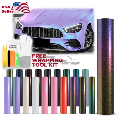 Galaxy Brillo Polvo Metálico Coche Auto Adhesivo Calcomanía Vinilo Envoltura Hoja Película Hágalo Usted Mismo Foto 1 de 4