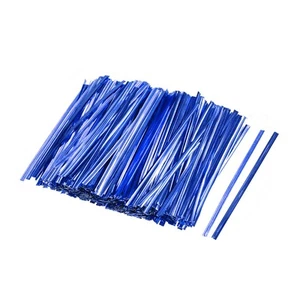 3 Inches Metallic Twist Ties for Bags Blue 800pcs - Photo 1/4