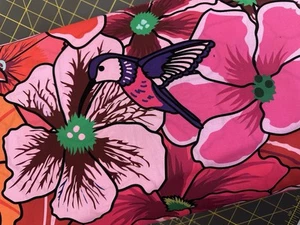 108" Wide Backing Fabric Botanic Blast Red Petunias by Riley Blake Quarter Yd - Picture 1 of 8