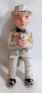 Vintage Gusseisen Figur Figur Spielzeug Teil Wagen Wagen mechanische Bank - Bild 1 von 7