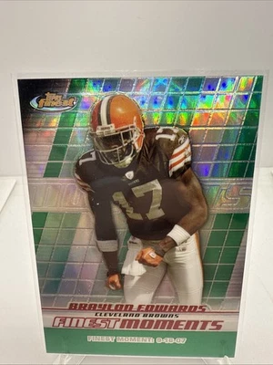 2008 Topps Finest - Finest Moments Braylon Edwards #FM-BE refractor verde/199 Foto 1 de 2