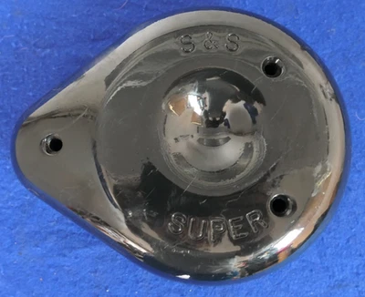 Genuine S&S Super E & G Harley Davidson 378 Air Cleaner BLACK Cover EVO Twin Cam - Image 1 of 4