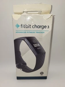 Fitbit Charge 3 Fitness Aktivitätstracker - Graphit/Schwarz mit Box getestet - funktioniert - Bild 1 von 12