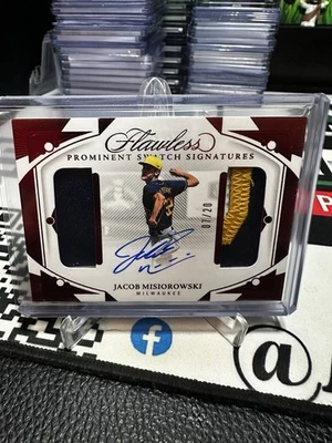 2024 PANINI FLAWLESS JACOB MISIOROWSKI /20 ASSINATURAS DE AMOSTRA PROEMINENTES RUBI - Imagem 1 de 2