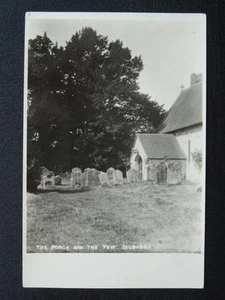 Hampshire SELBORNE St. Mary’s Church PORCH & THE YEW TREE Old RP Postcard - Picture 1 of 2