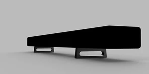 For Sony HT-A7000 Soundbar Riser Stands (1 pair) 25mm Clearance Height - BLACK - Picture 1 of 9