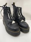 Dr. Martens Lazy Oaf Sinclair Womens 8 Leather Platform Boots Black 27518001 Tux