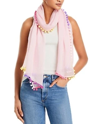 Echo Gumball Multicolor Pompom Wool Wrap Scarf Women's One Size PINK - Image 1 of 4