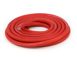 KnuKonceptz Kolossus OFC Power Battery Ground Wire 8 Gauge Red 5' Copper AWG - Picture 1 of 2