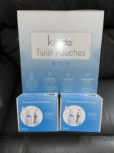 Kiinde Breast Milk Storage Twist Pouch 160 pack Plus 2 Starter Packs. Sealed.  - Picture 1 of 12