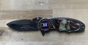 Commemorative Operation Enduring Freedom Folding Pocket Knife - US Military - Picture 1 of 4