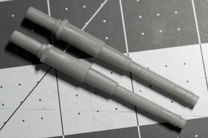 Par de cañones delanteros personalizados de repuesto Kenner Y-Wing 1983 Star Wars impresos en 3D - Imagen 1 de 5