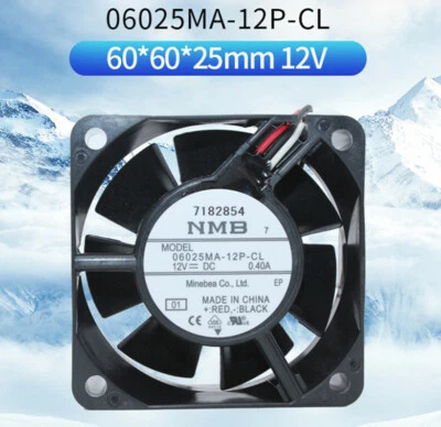 NMB 06025MA-12P-CL 12V 0.4A 6025 6cm Chassis Cabinet Cooling Fan 3-wire - Image 1 of 4