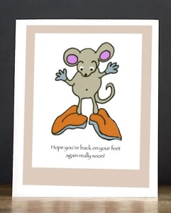 Get Well Card: Back on Your Feet - Picture 1 of 2