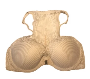 Nuevo Victorias Secret Dream Angels Forrado Demi Frontal Cerrado Beige/Blanco 32D - Imagen 1 de 3
