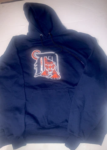Detroit Tigers MLB  Navy Blue  Hanes Hoodie Size XL Cover