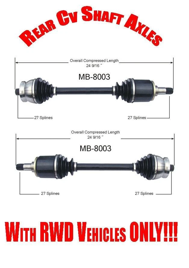 Задняя левая и правая оси для Mercedes-Benz с передним приводом 1969-1985 проверьте комплект!!! - Изображение 1 из 4