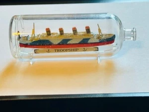 Micro Machines Galoob 1991 Ship In A Bottle - Troopship - Picture 1 of 2