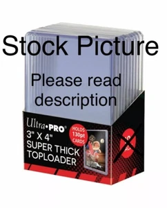 Ultra Pro 3"x4" Super Thick Toploader 130 Pt - 1 Toploader Each Order *NOT 10* - Picture 1 of 3