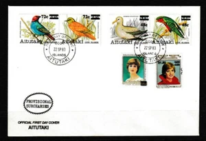 Aitutaki 1983 Bird/Royalty Series Of 1981-82 Surcharged Stamps FDC 1 - Mint - Picture 1 of 1