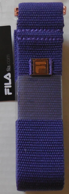 Fila Yoga Strap or Pilates Exercise 100% Polyester Metal Badge Logo Deep Blue - Image 1 of 4