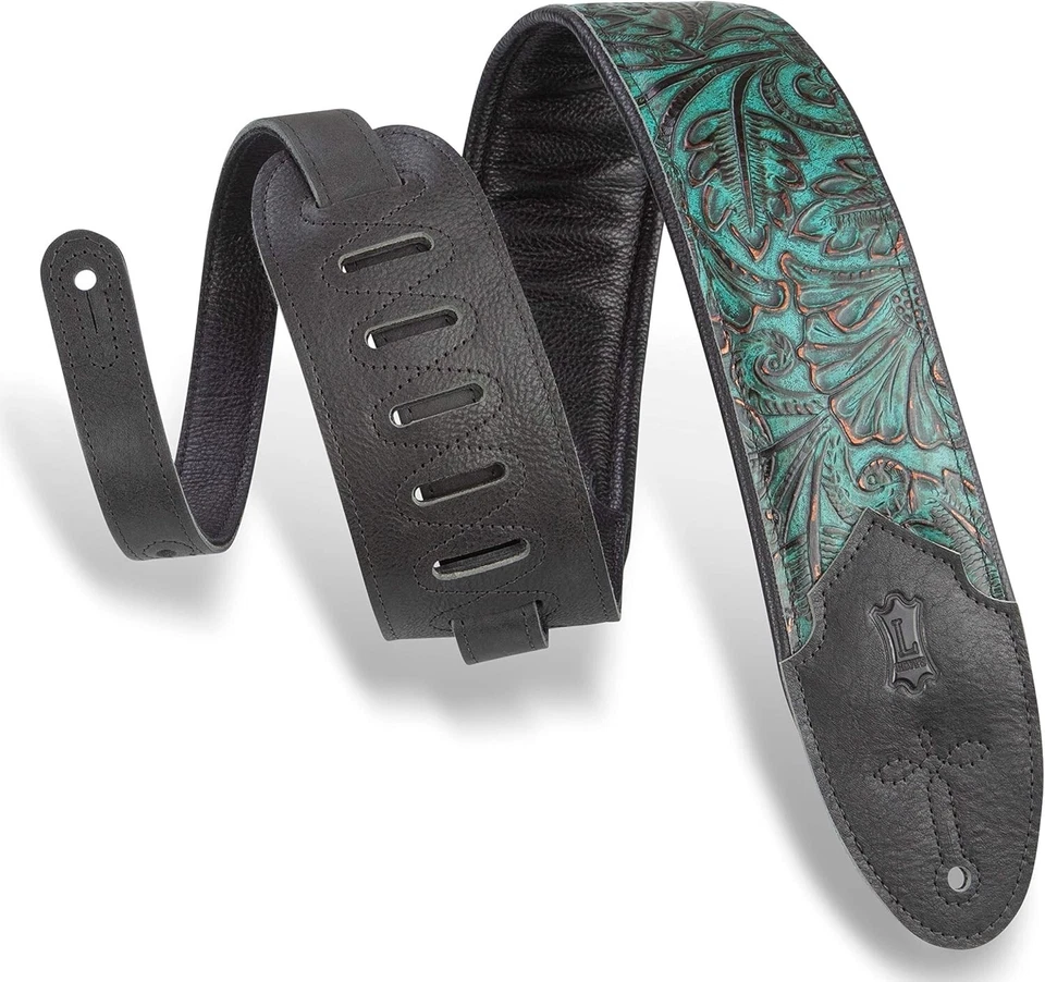 Levys Sundance Line Palm Jade Guitar Strap - M4WP-001