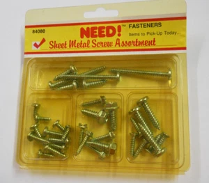 30 Stück Sechskantantrieb & gerader Kopf Blechschrauben Sortiment Kit - Bild 1 von 1