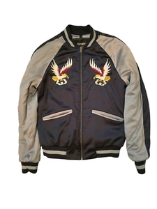 EXPRESS Vintage-Inspired Japanese Eagle Bomber Jacket Unisex/Men's Size XS/TP - Picture 1 of 18
