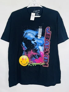 J Balvin Reggaeton Black Graphic Tee Shirt Mens XX Large New - Picture 1 of 4