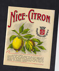 Ancienne   étiquette boisson  France BN126181 Nice Citron  