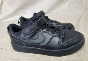 Nike Kids Court Borough BQ5451-001 All Day Play Black Sneaker Shoes Child’s 13 - Picture 1 of 7