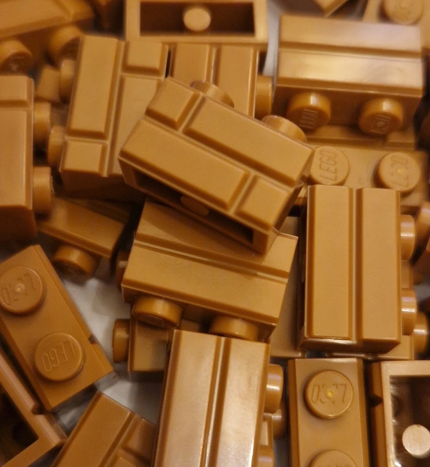 65 x LEGO 98283 Medium Nougat  1 x 2 with Masonry Profile Bricks - Image 1 of 1