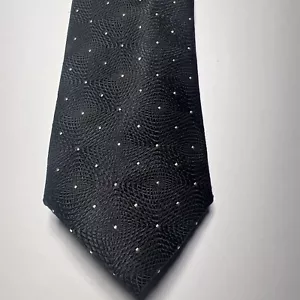 Corbata de cuello Michael Kors negra Petru Geo mezcla de seda precio de venta sugerido por el fabricante 69,50 USD nueva con etiquetas - Imagen 1 de 4