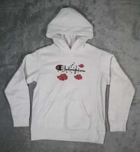 Champion x Naruto Itachi Hoodie Youth L Sweatshirt White Pullover Anime - Picture 1 of 7