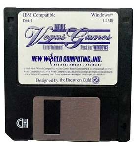 More Vegas Games Floppy Disk Entertainment Pack für Windows IBM 1993 Vintage - Bild 1 von 3