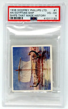 1938 Godfrey Phillips Ships That Made History #1 An Egyptian Ship - PSA 4 VG-EX