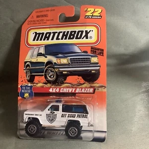 Matchbox To The Rescue 1998 4x4 Chevy Blazer #22 - Foto 1 di 2