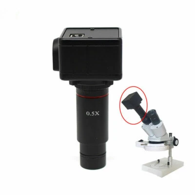 YEGREN 5MP USB CMOS Camera Microscope Digital Electronic Eyepiece w/ 0.5X C Mount Lens