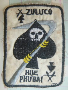 ZULU - Patch - GRIM REAPER - 101st Airborne - HUE, PHU BAI - Vietnam War - D.926 - Picture 1 of 2