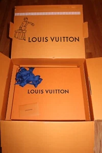 Authentic LOUIS VUITTON Extra Large Magnetic Box 20X16X7.5" Ribbon Receipt More! - Picture 1 of 10