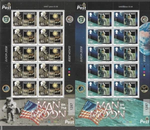 Isle of Man Space Man on the Moon Europa-CEPT set of 2 sheets mnh 2009 - Picture 1 of 1