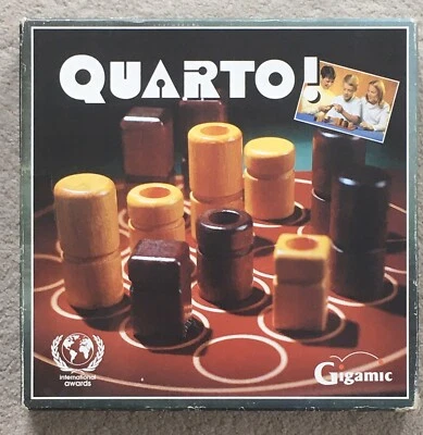 Quarto Strategy Board Game Wood Pieces Gigamic 1991 Complete - Image 1 of 3