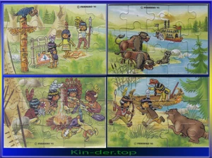 KINDER SURPRISE Snake River Indians 2D Puzzle 1992 , choose - Picture 1 of 7