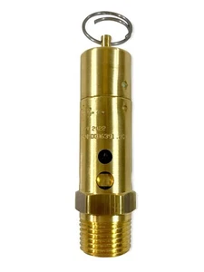 Válvula de alivio de presión de seguridad asiento duro 1/2" NPT, 165 PSI, hecha en EE. UU. - Imagen 1 de 7