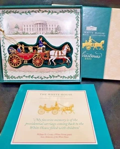 2001 WHITE HOUSE HISTORICAL ASSN CHRISTMAS ORNAMENT "PRESS. ANDREW JOHNSON " MIB - Bild 1 von 9