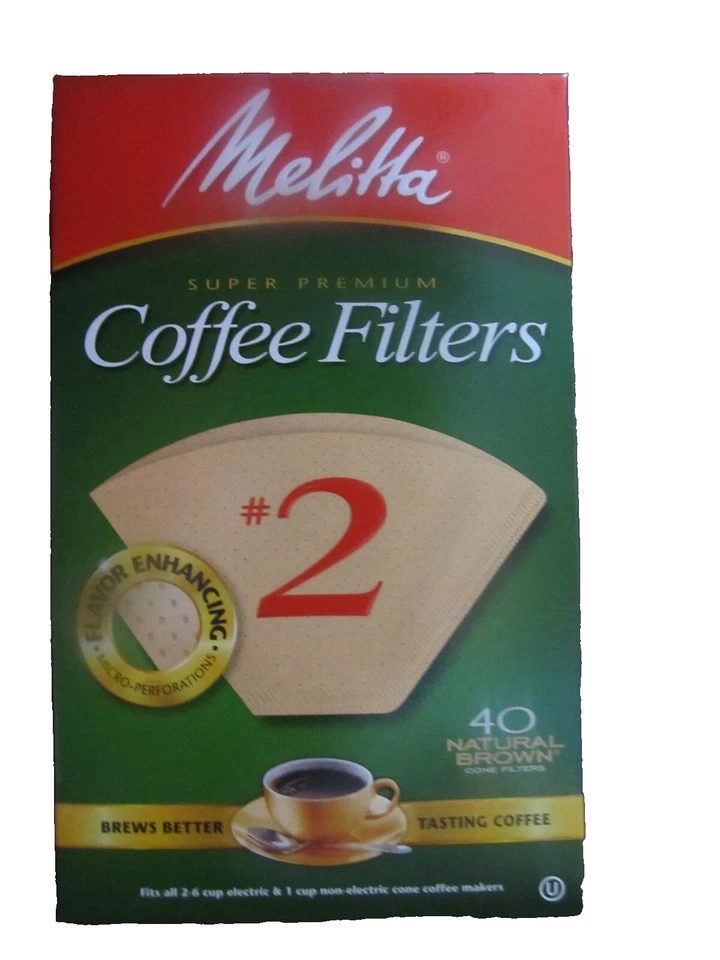Filtros de café Melitta Cone #2 marrón natural #612412 NUEVO  Foto 1 de 1