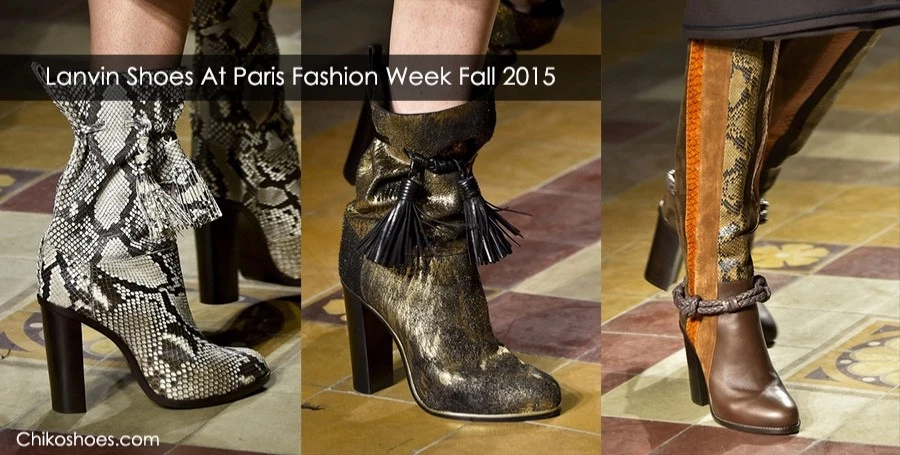 Botas de media pantorrilla LANVIN pelo de becerro negras y doradas talla 36,5 EU / 6,5 US Foto 1 de 4