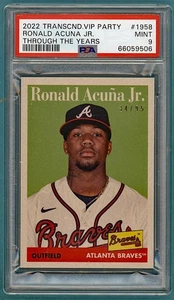 2022 Topps Transcendent VIP Party Ronald Acuna Jr Through The Years/95#1958 PSA9 - Picture 1 of 2