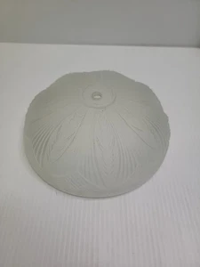Antique Frosted Glass Bottom Light Diffuser Approx 8 " - Picture 1 of 5