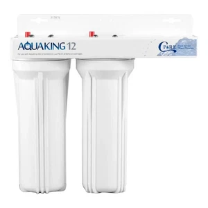 Sistema de filtración de agua de doble cartucho AQUAKING12 10" clasificación de 10 micras y 3 GPM - Imagen 1 de 9